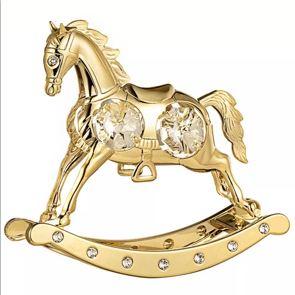 Handcrafted 24K gold plated rocking horse figurine - Picture 2 of 3
